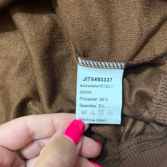 SHEIN NWOT Brown Long Sleeve Graphic Sweatshirt Medium - Picture 5 of 9